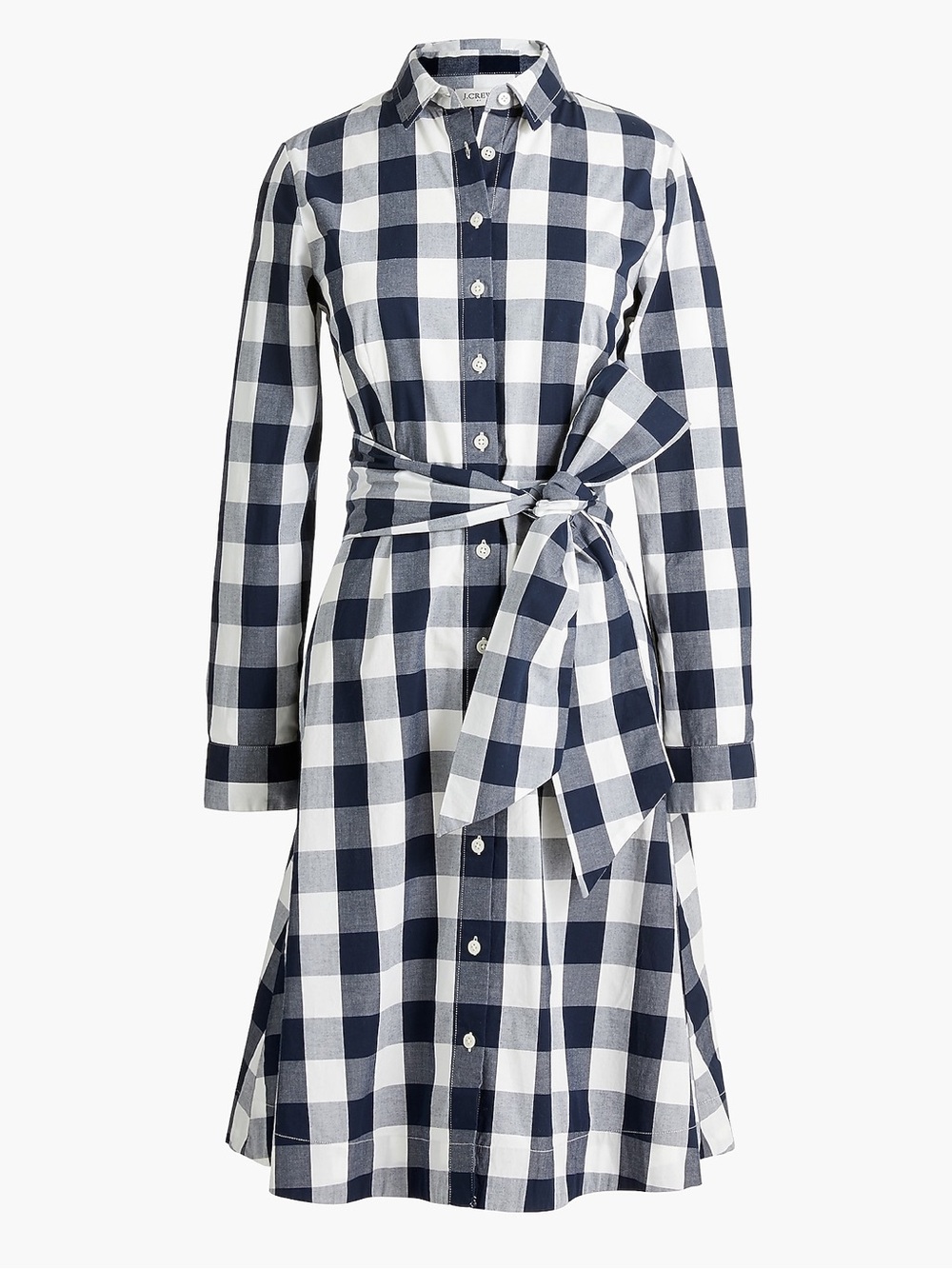 J. Crew Tie-Waist Gingham Dress